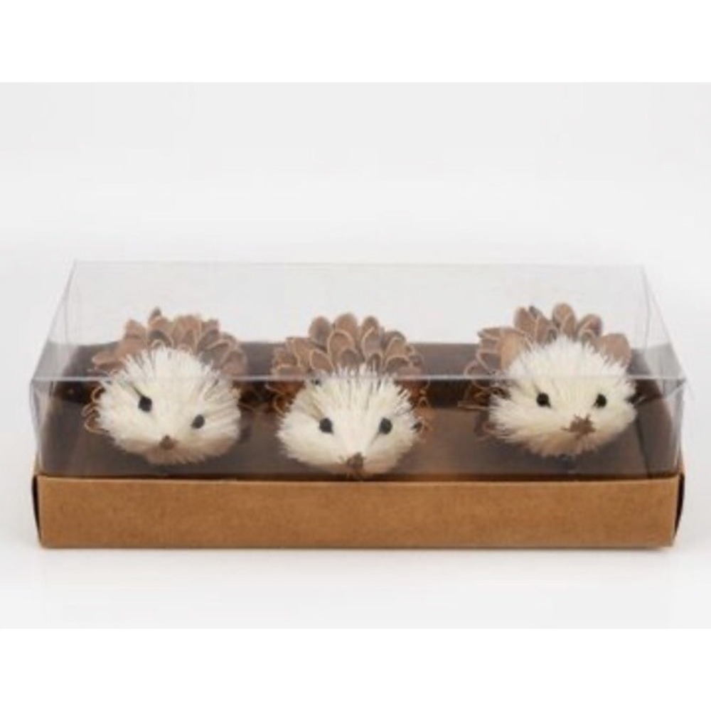 Christmas Natural Materials Hedgehog Ornament Figurine